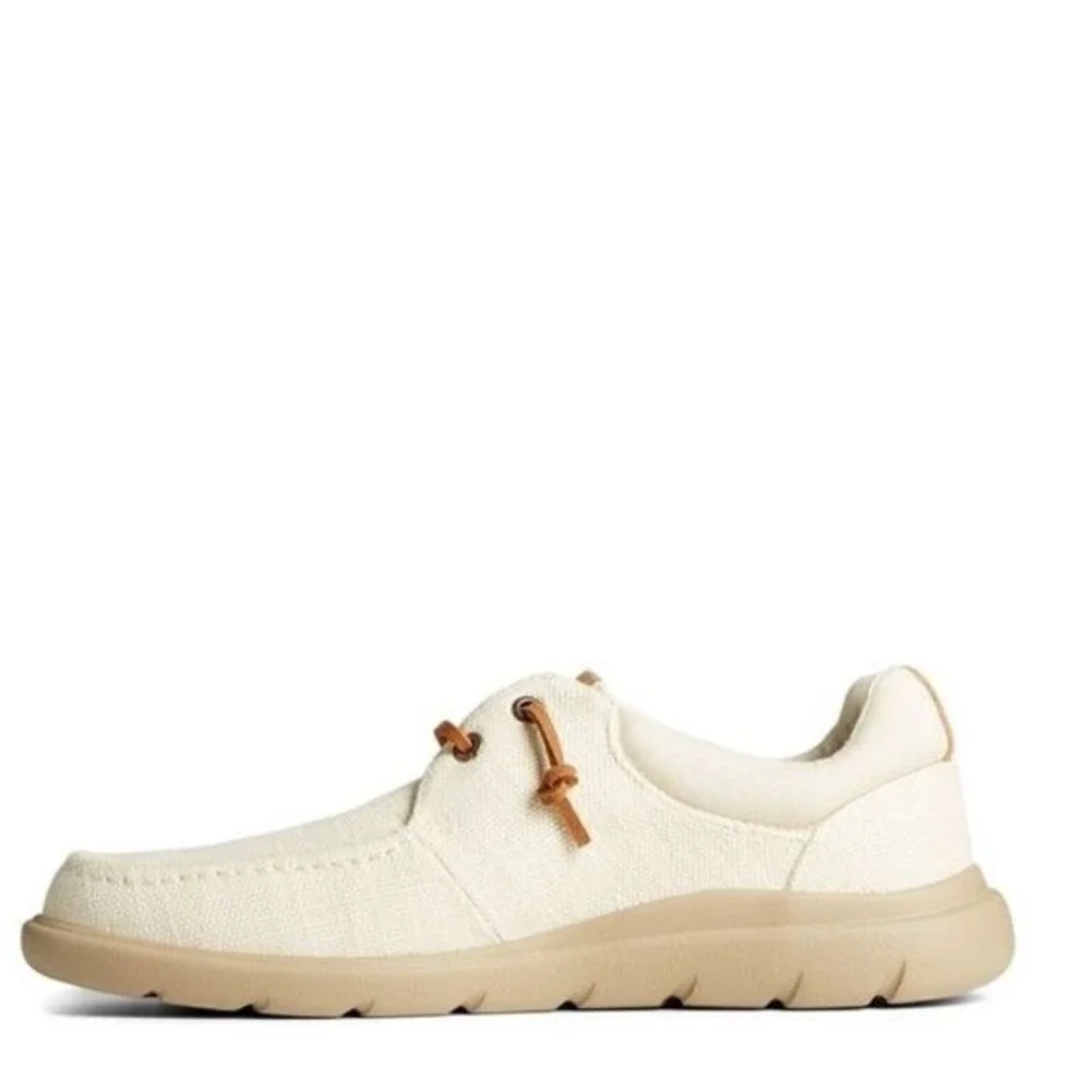 SPERRY TOP-SIDER Men's Captains Moc Toe Hemp Boat‎ Shoe, Size 11.5, Ivory, NWT